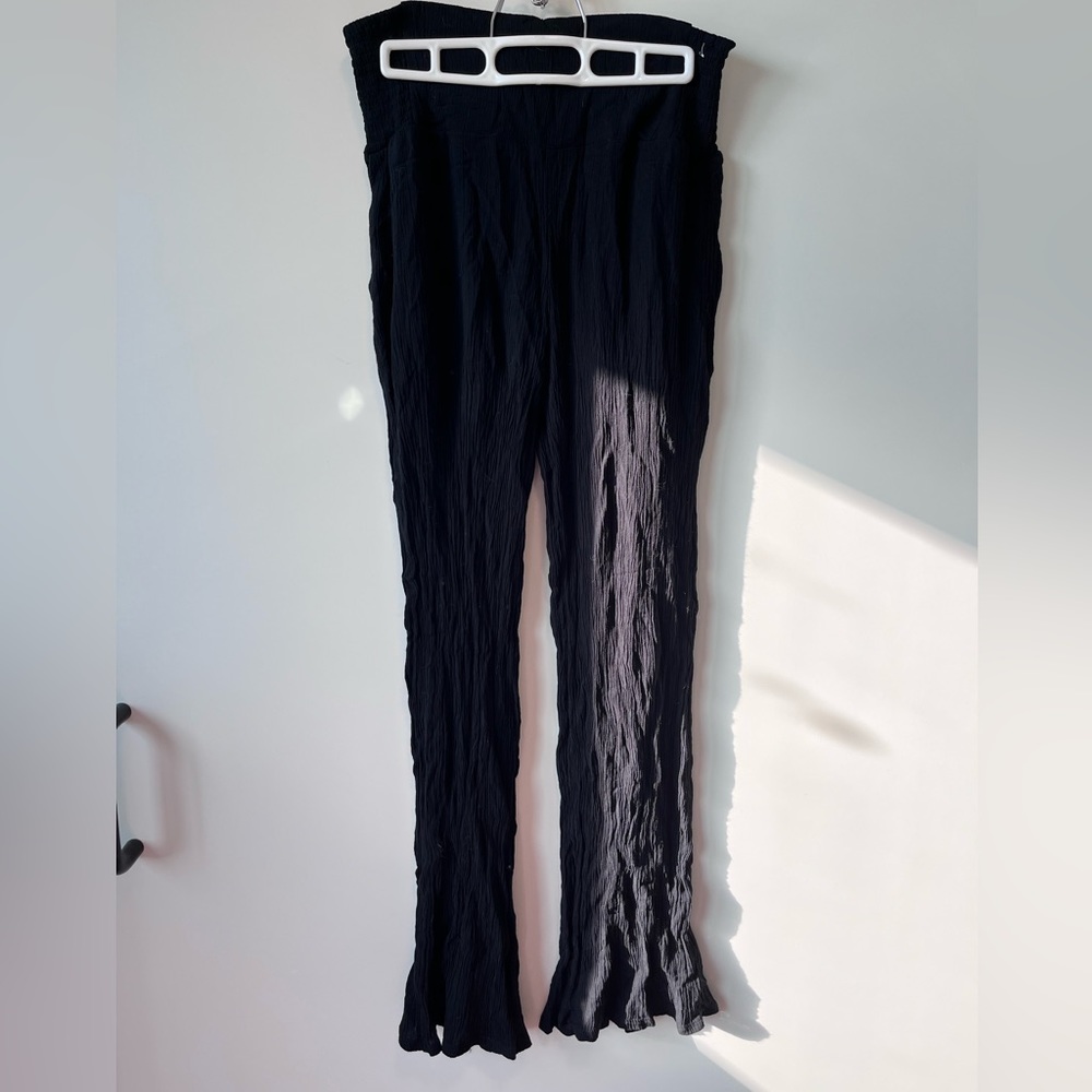 Black flared pants